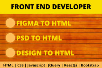 convert figma to html, psd to web, design to responsive html