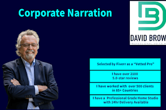 provide corporate narration for you