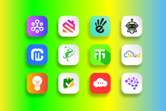 design a trendy app icon or web icon with brand identity