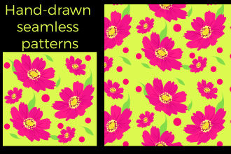 design repeat seamless patterns for fabric, textile printing