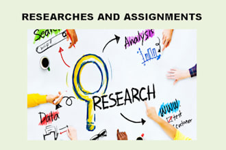 write researches, articles, essays and summaries