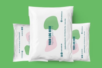design poly mailer or shipping bag or bubble mailer  or parcel bag or poly bag