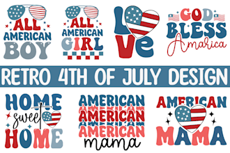 do unique retro 4th of july and others svg cut file bundle for your etsy