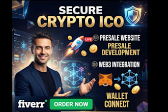 develop a secure crypto ico presale website with web3 wallet integration