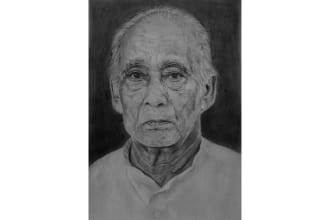 draw a realistic hand drawn pencil portrait from a photo