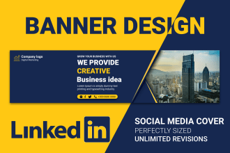 design linkedin banner for your business page or profile