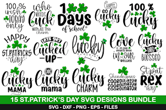 do st patricks day cut file bundle, for your etsy and others