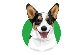 draw your dog or animal pet into cartoon portrait