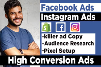 be your shopify facebook instagram ads campaign expert marketing manager