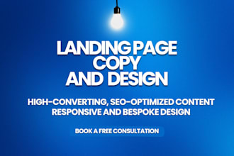 design your landing page and write SEO copy