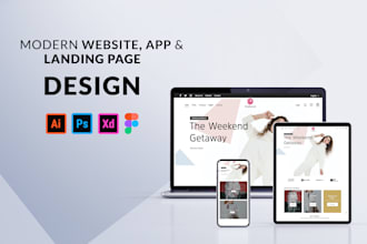 design professional webpage UI UX design