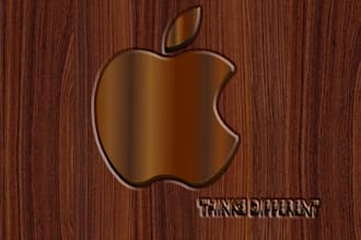 create wooden textured digital logo