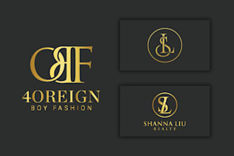 do unique fashion monogram luxury logo design