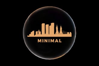 design simple minimalist logo on canva