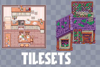 create pixel art tileset for you