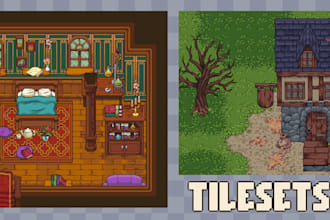 create pixel art tileset for you