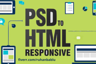 convert PSD to HTML, with fully responsive