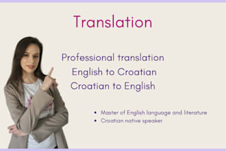 translate from croatian to english or vice versa