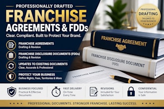 draft or revise franchise agreement and fdd