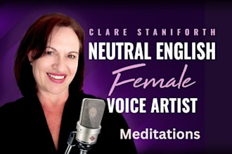 be your calm female voice for meditations and affirmations