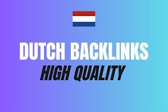 manually create 12 dutch backlinks for 15 dollar