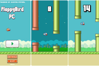 create a flappy bird style endless game