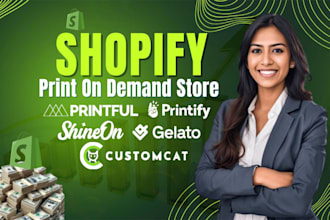 build a shopify print on demand store with printful or printify