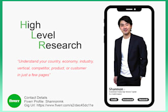 provide high level market research