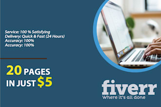 do a typing of scanned pages, images and pdf
