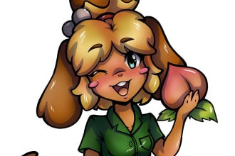 draw a cute fursona furry animal character