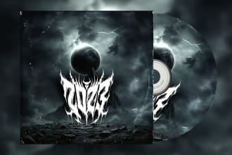 make a heavy metal cover album artwork for spotify in 1 hour
