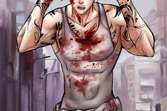 make any character you want similar to a webtoon style