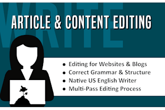 edit and proofread nonfiction content websites or blog posts