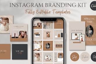 design elegant instagram branding kit