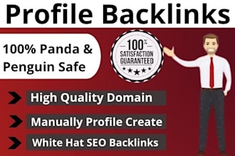 build 300 SEO profile backlinks on high da pa websites