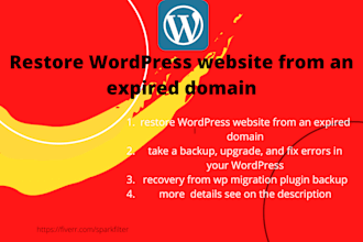 restore the wordpress website from an expired domain