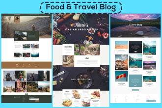 create food and travel blog website
