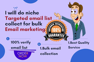 niche targeted email list marketing for bulk email collection