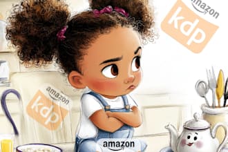 do children story book illustration, children story book illustration