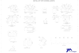 draw 2d steel  bridges and towers with full details drawing