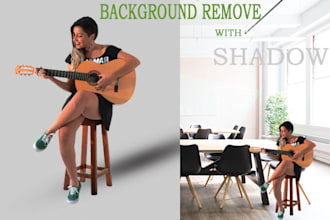do background remove and shadow perfectly