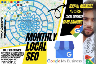 improve gmb ranking monthly local SEO, google business and website full service