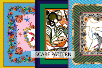 create scarf bandana shawl pattern design