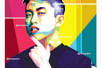 draw your photo into wpap pop art portrait