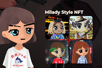 design milady or retardio cousins style nft collection