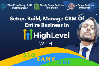 setup, build, manage, automation, brand, ai for gohighlevel CRM and website