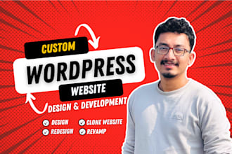 do wordpress website design development redesign, clone website revamp elementor