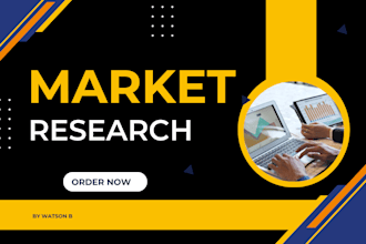 do market research, competitor analysis, marketing strategy and niche research