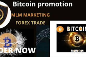 do forex promotion, cryptocurrency, bitcoin icon and social media marketing