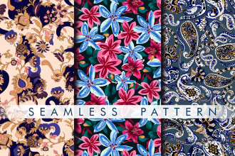 design unique seamless fabric textile pattern design